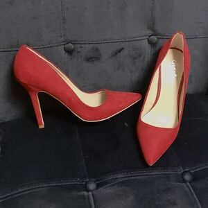 Charles by Charles David cherry red 4 inch heel suede pumps 7.5